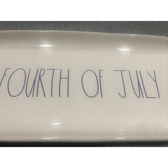 Rae Dunn Fourth Of July Platter‎ Rectangle 4th Red White Blue Independance - Picture 2 of 4